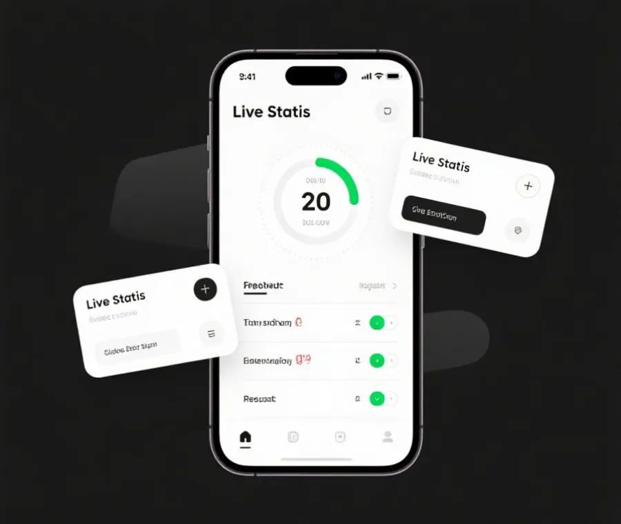 移动端开奖直播信息示意图